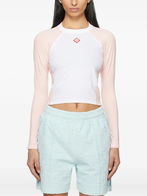 Casablanca logo-patch raglan-sleeve top - White - zdjęcie produktu nr 2