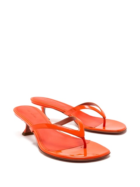 Amina Muaddi patent leather thong sandals - Orange - zdjęcie produktu nr 2