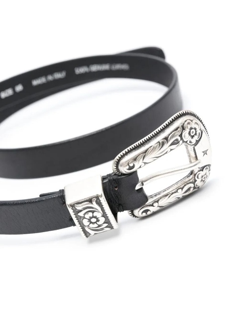 Golden Goose buckle-engraved belt - Black - zdjęcie produktu nr 2