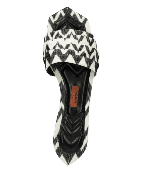 Missoni zigzag-print slides - Black - zdjęcie produktu nr 2