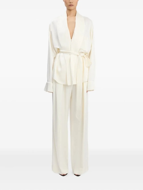 Victoria Beckham pleated wide-leg trousers - Neutrals - zdjęcie produktu nr 2