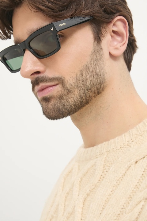 Valentino okulary przeciwsłoneczne V - SHARP kolor czarny VLS.134A - zdjęcie produktu nr 1