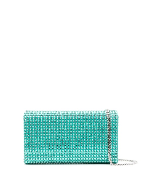 Amina Muaddi Paloma crystal-embellished clutch bag - Green - zdjęcie produktu nr 1