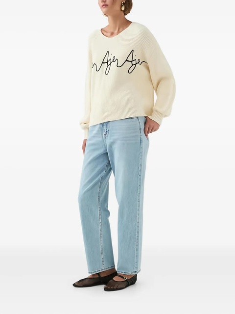 Aje logo-embroidery long-sleeve sweater - Neutrals - zdjęcie produktu nr 2