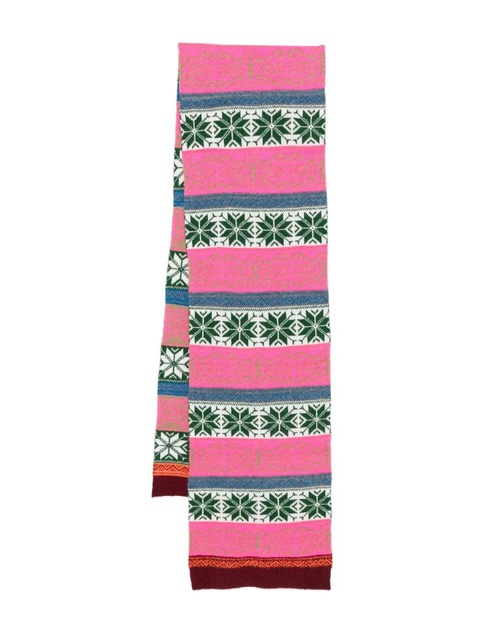 Essentiel Antwerp snowflake-striped scarf - Pink - zdjęcie produktu nr 1