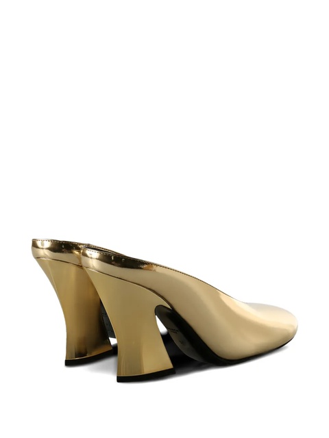 Givenchy 95mm mirrored leather mules - Yellow - zdjęcie produktu nr 1
