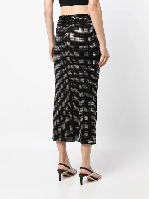Self-Portrait gem-embellished draped skirt - Black - zdjęcie produktu nr 2