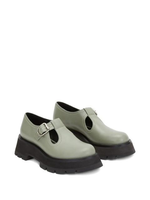 3.1 Phillip Lim buckle T-bar loafers - Green - zdjęcie produktu nr 1