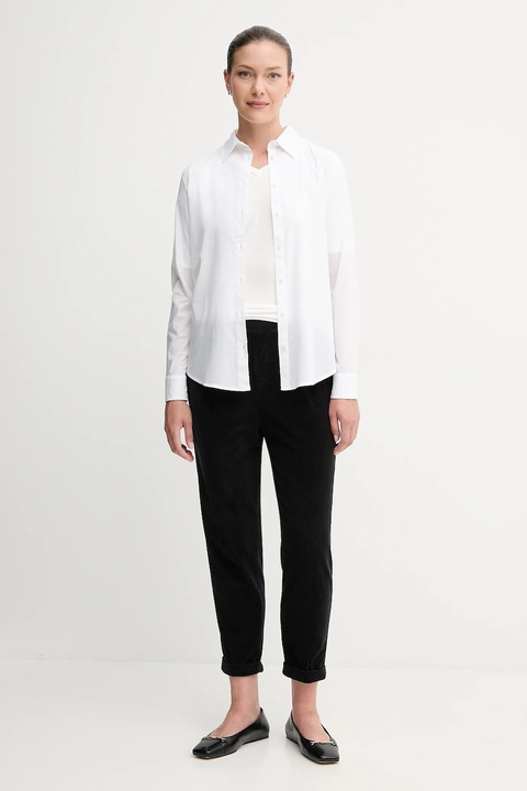 United Colors of Benetton spodnie sztruksowe damskie kolor czarny proste high waist 4HA2556K4 - zdjęcie produktu nr 1