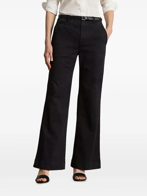 Lauren Ralph Lauren cotton chino flared trousers - Black - zdjęcie produktu nr 1