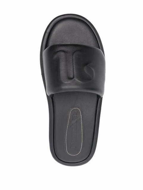 Nanushka logo-embossed leather sandals - Black - zdjęcie produktu nr 2