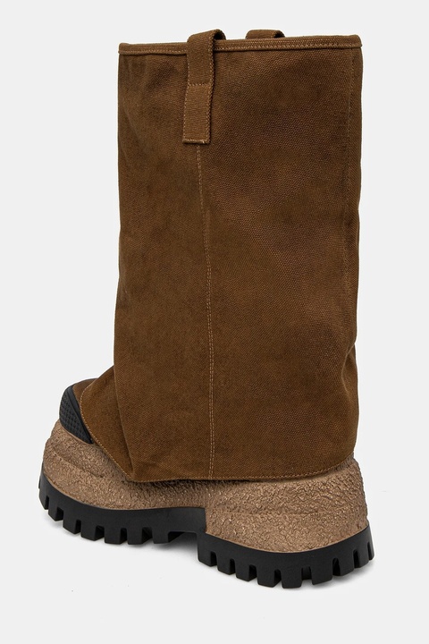 Naked Wolfe buty Disturb kolor brązowy na platformie Disturb Canvas Toffee - zdjęcie produktu nr 2