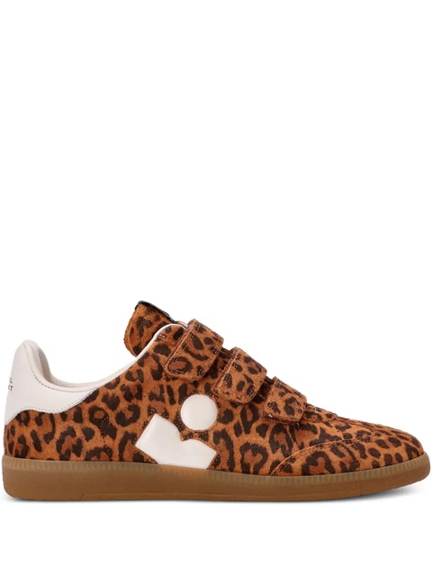 ISABEL MARANT leopard-print sneakers - LEEC LEOPARD ECRU - zdjęcie produktu nr 1