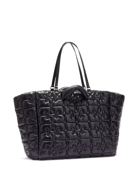 GANNI logo-quilted tote bag - Black - zdjęcie produktu nr 2