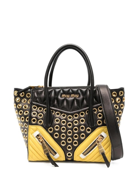 Miu Miu zip-details shoulder bag - Black - zdjęcie produktu nr 1