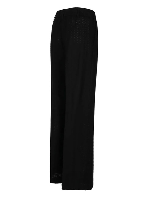 Missoni chevron-pattern open-knit trousers - Black - zdjęcie produktu nr 2