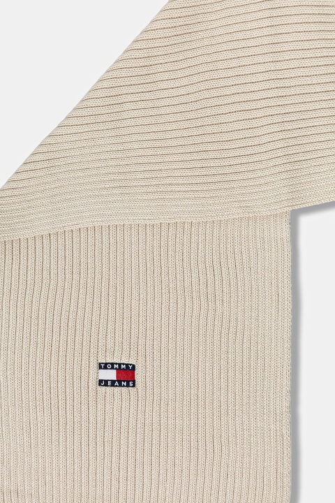 Tommy Jeans szalik bawełniany damski kolor beżowy gładki AW0AW18045 - zdjęcie produktu nr 2