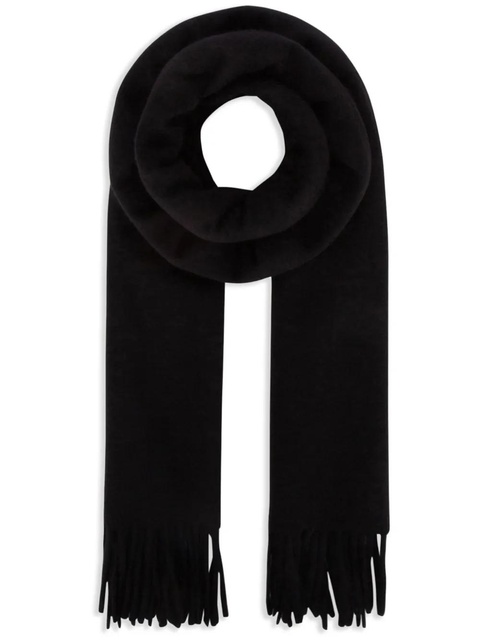 Loro Piana logo-embroidered scarf - Black - zdjęcie produktu nr 1