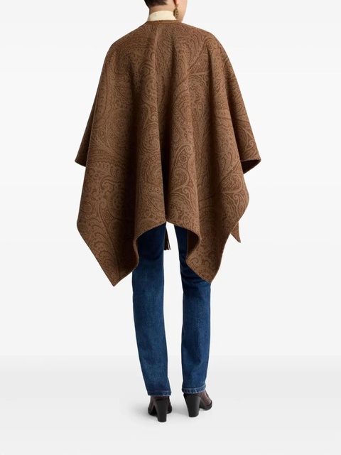 ETRO paisley jacquard cape - Brown - zdjęcie produktu nr 2
