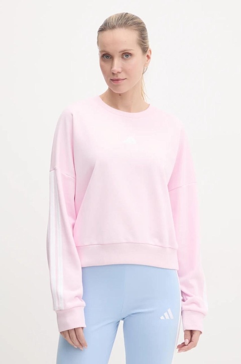adidas bluza Essentials damska kolor różowy z aplikacją JD5294 - zdjęcie produktu nr 1