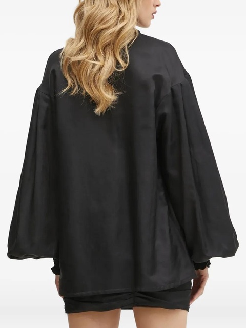 Charo Ruiz Ibiza bow-detail balloon-sleeve top - Black - zdjęcie produktu nr 1