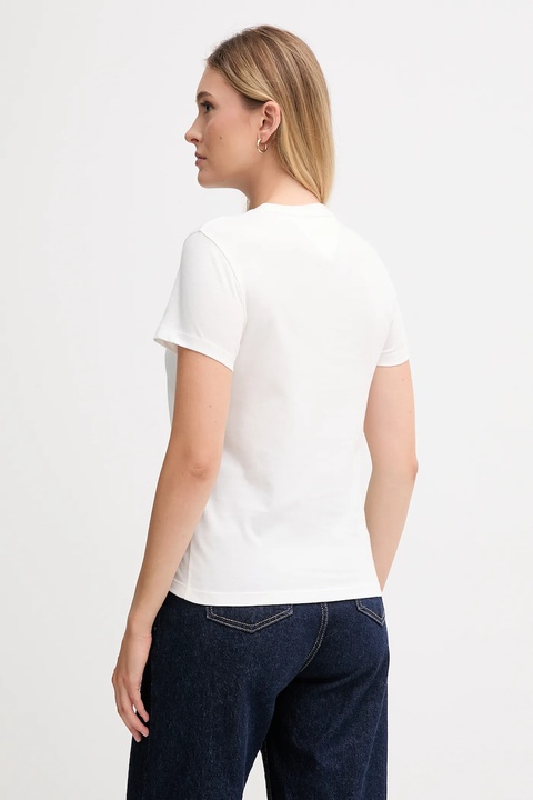 Tommy Jeans t-shirt bawełniany damski kolor biały DW0DW22562 - zdjęcie produktu nr 2
