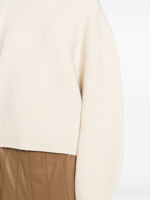 TOTEME ribbed turtleneck top - Neutrals - zdjęcie produktu nr 2