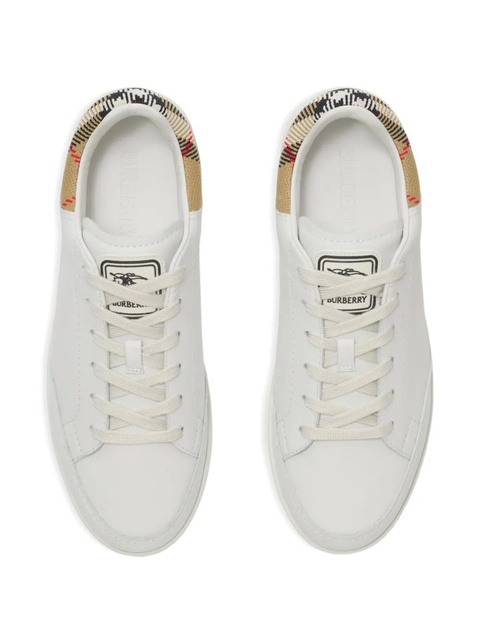 Burberry check cuff leather set trainers - White - zdjęcie produktu nr 2