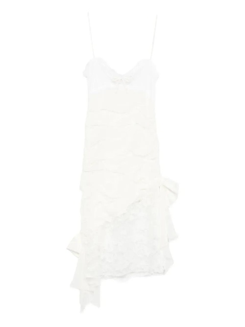 Alessandra Rich draped lace mini dress - White - zdjęcie produktu nr 1