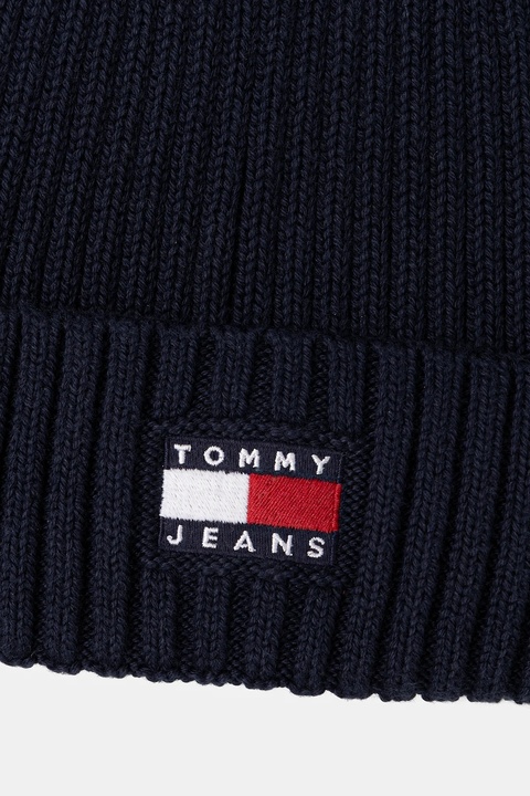 Tommy Jeans czapka bawełniana kolor granatowy AW0AW17899 - zdjęcie produktu nr 2