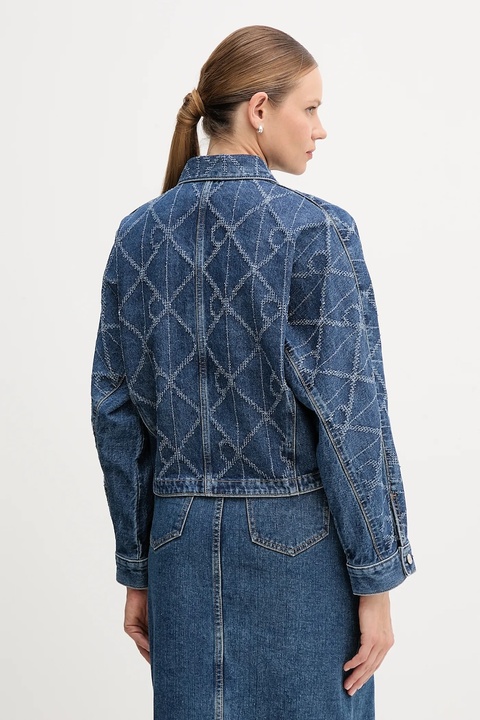 Calvin Klein Jeans kurtka jeansowa kolor niebieski przejściowa oversize LV047D749G - zdjęcie produktu nr 2