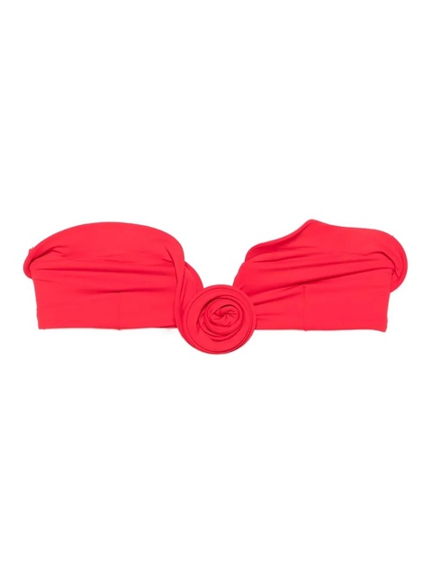 Magda Butrym rose-appliqué bikini top - Red - zdjęcie produktu nr 1