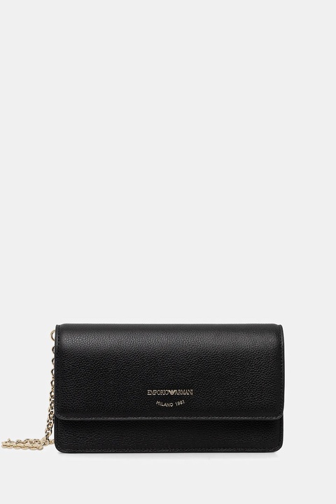Emporio Armani kopertówka skórzana kolor czarny EW003036 AF19568 - zdjęcie produktu nr 1