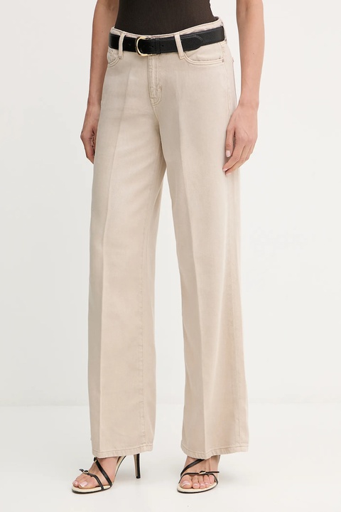 Guess jeansy damskie kolor beżowy W5RA96 WFD53 - zdjęcie produktu nr 1