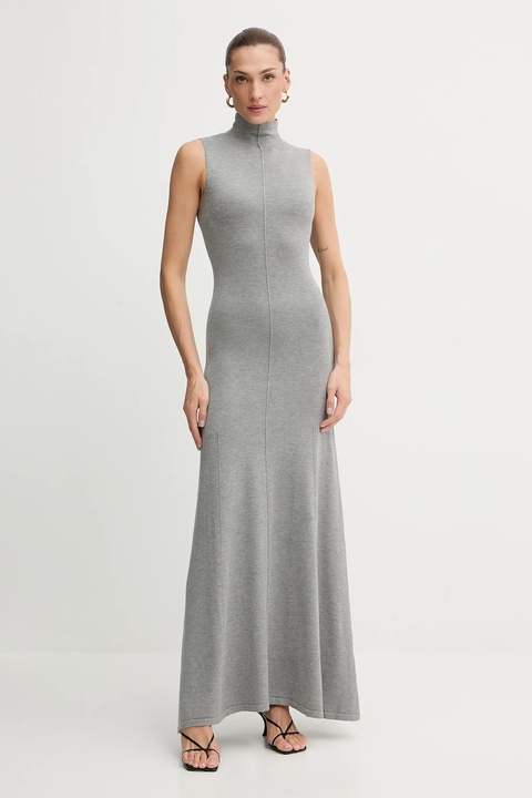 Bardot sukienka kolor szary maxi rozkloszowana 60085DB - zdjęcie produktu nr 1