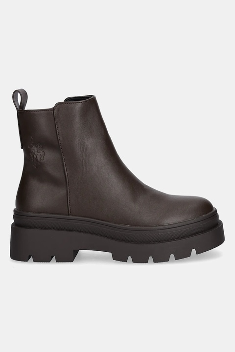 U.S. Polo Assn. botki SHONA003 damskie kolor brązowy na platformie lekko ocieplone SHONA003W/EY1 - zdjęcie produktu nr 2