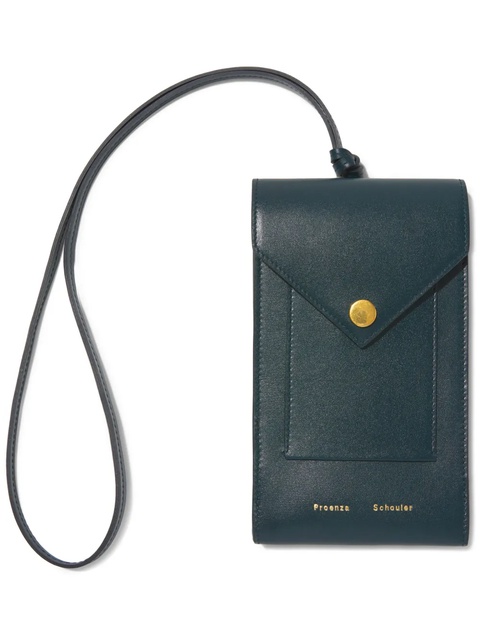 Proenza Schouler logo-stamp leather phone case - Blue - zdjęcie produktu nr 1