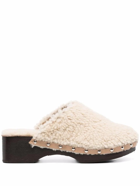 Ancient Greek Sandals closed sheepskin clogs - Neutrals - zdjęcie produktu nr 1