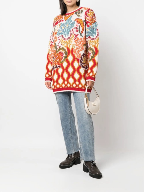 ETRO abstract-print long-sleeve jumper - Neutrals - zdjęcie produktu nr 2