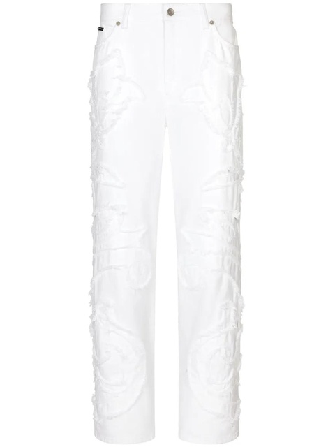 Dolce & Gabbana logo-patch boyfriend jeans - White - zdjęcie produktu nr 1
