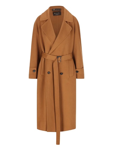 Loro Piana belted virgin wool coat - Brown - zdjęcie produktu nr 1