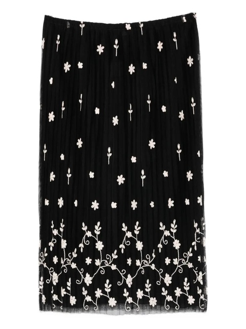 TOTEME floral tulle midi skirt - Black - zdjęcie produktu nr 1