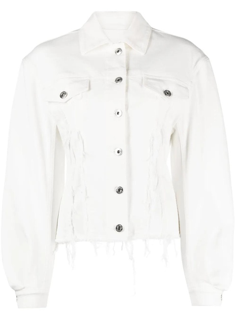 Lanvin distressed denim jacket - White - zdjęcie produktu nr 1