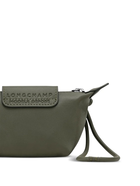 Longchamp Le Pliage leather cord coin purse - Green - zdjęcie produktu nr 1