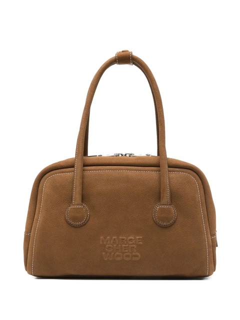 Marge Sherwood logo-embossed calfskin tote bag - Brown - zdjęcie produktu nr 1