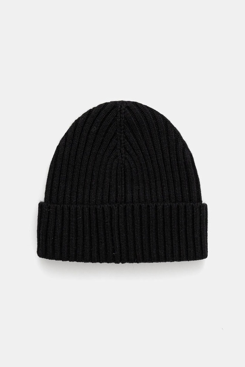 Sisley czapka z domieszką wełny kolor czarny z cienkiej dzianiny 132HSA00B - zdjęcie produktu nr 1