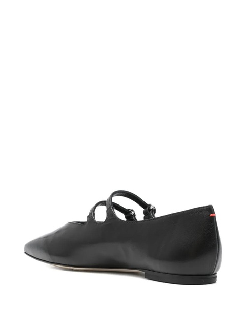 Aeyde Franny double-buckle pointed ballet flats - Black - zdjęcie produktu nr 2