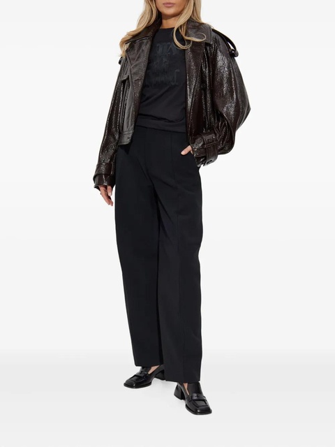 Max Mara Bravo logo-embroidered cotton T-shirt - Black - zdjęcie produktu nr 2