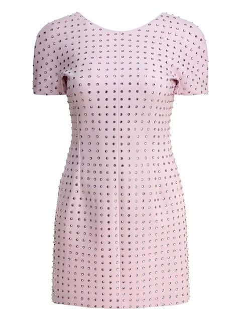 Max Mara crystal-embellished short-sleeved mini dress - Pink - zdjęcie produktu nr 1