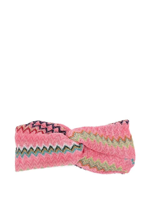 Missoni zigzag-knitted headband - Pink - zdjęcie produktu nr 2